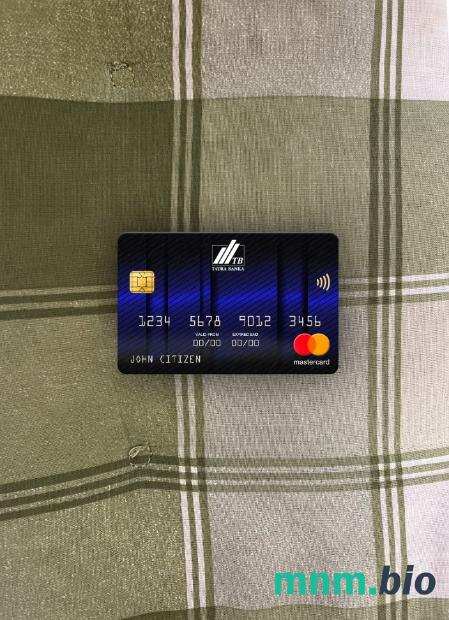 Slovakia Tatra bank mastercard blue wygląd fotograficzny skan PSD + zdjęcie